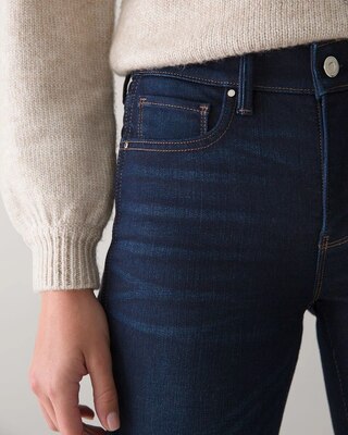Curvy-Fit High-Rise Cashmere Denim Slim Jeans