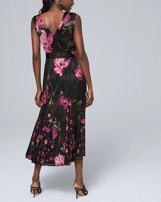 Floral Burnout Midi Dress