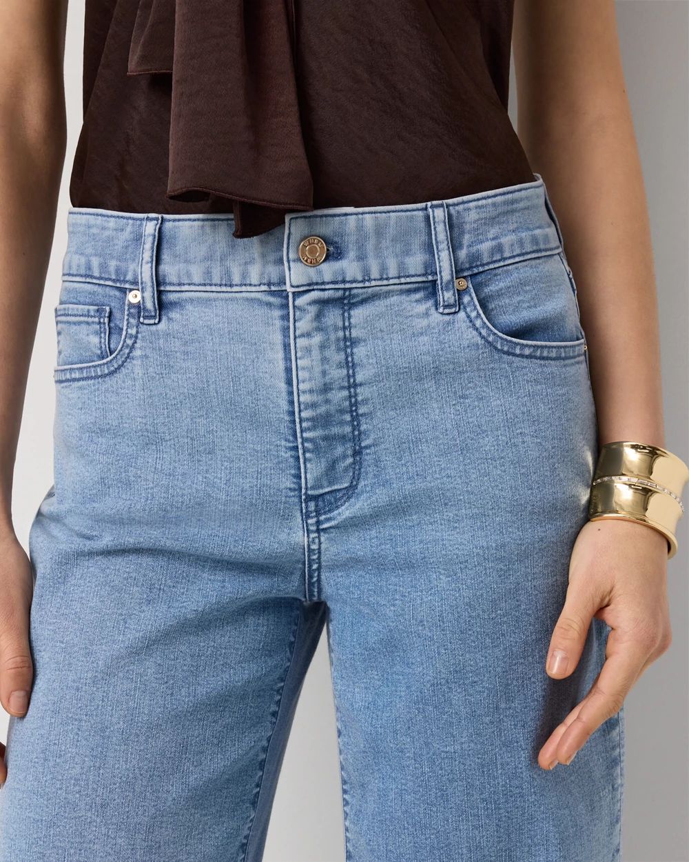 Featherweight High-Rise Wide Leg Cropped Jean click to view larger image.