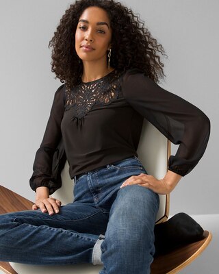 Matte Jersey + Lace Top