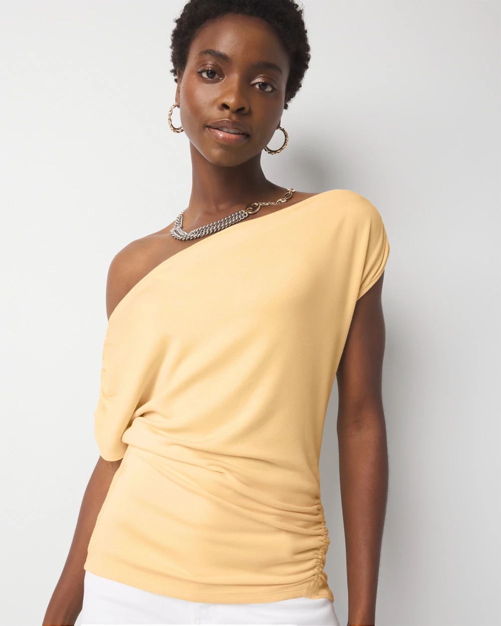 Asymmetric Ruched Top