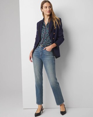 Y-Neck Ruched Shoulder Shirt click to view larger image.