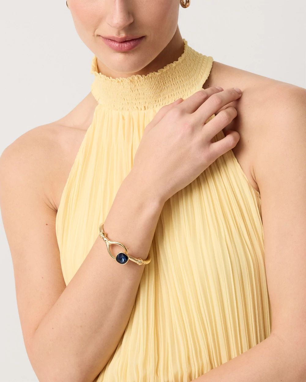 Colored Glass Hinge Bracelet