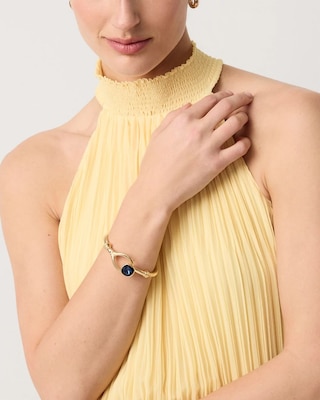 Colored Glass Hinge Bracelet