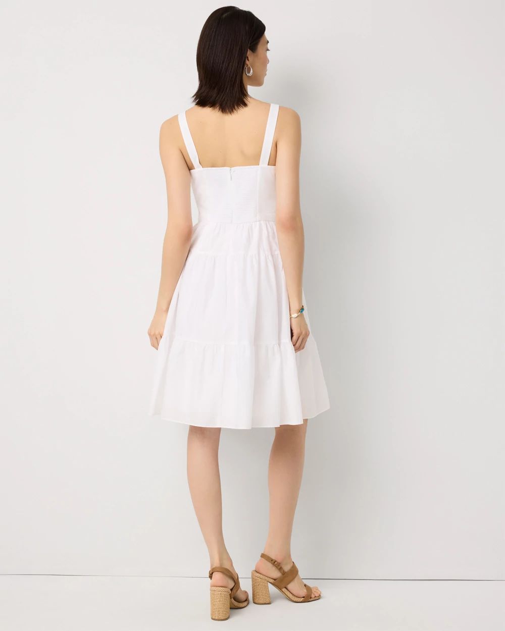 Petite Square Neck Cotton Dress