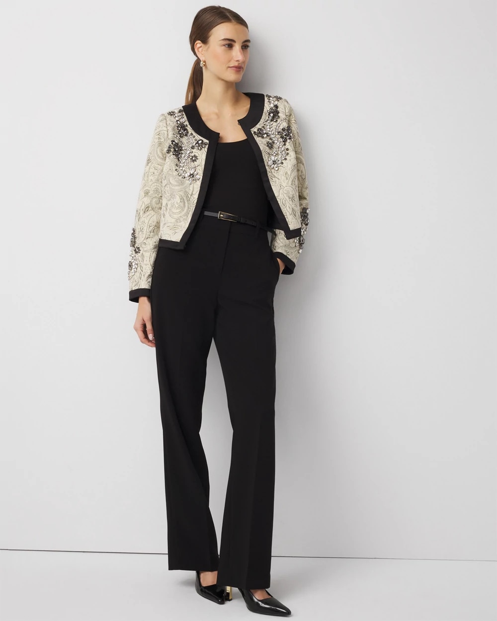 Embellished Jacquard Jacket