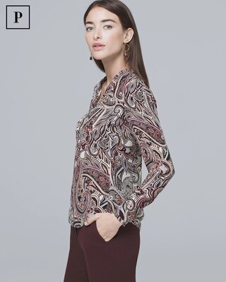 Petite Silk Paisley Shirt