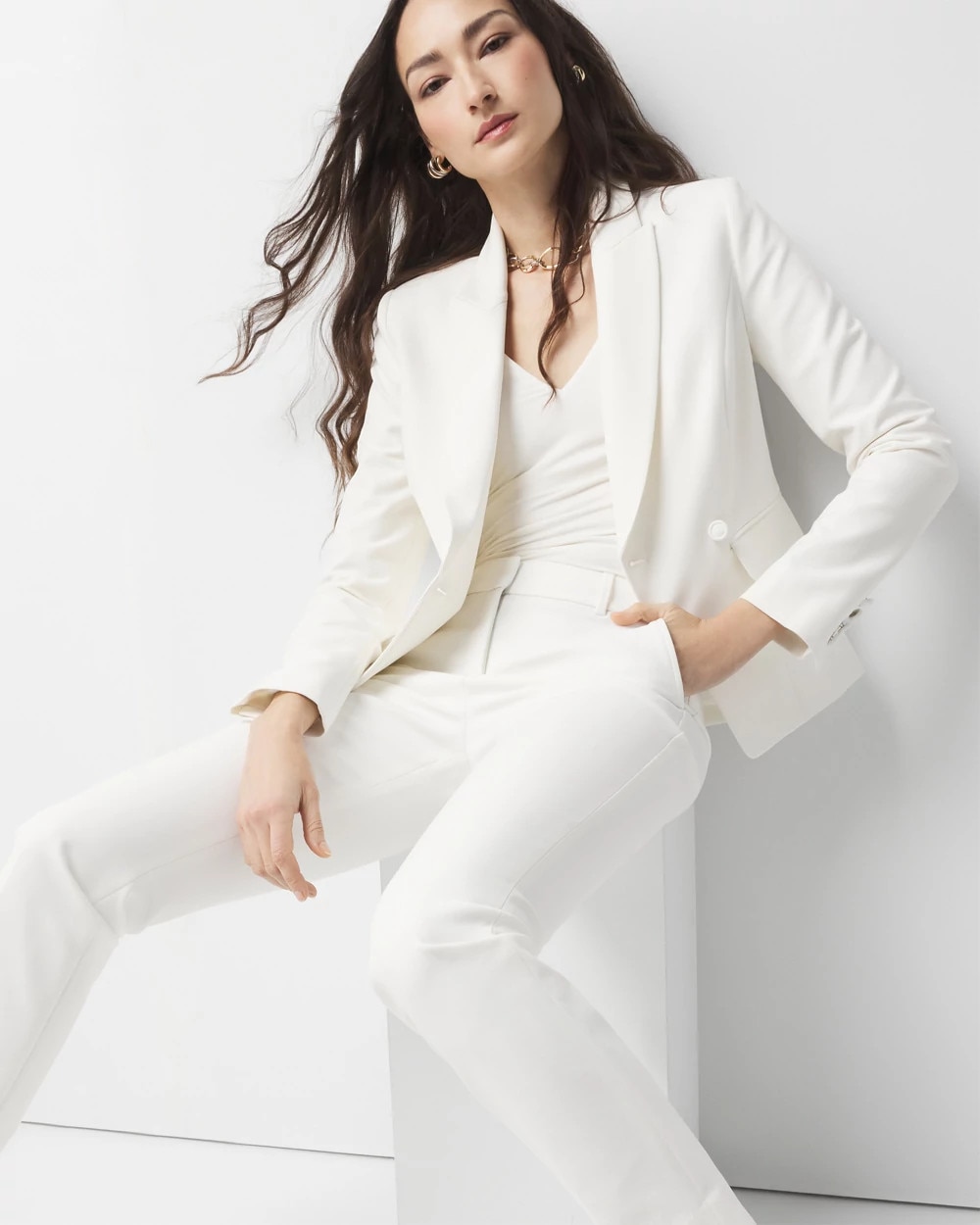Petite WHBM Two-Button Studio Blazer - image 2