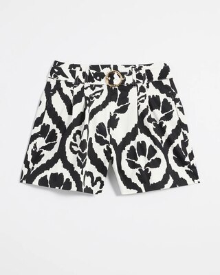 Extra High-Rise Belted Sateen Short