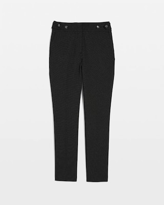 Elle Slim Ankle Pant with Button Tab Waist click to view larger image.