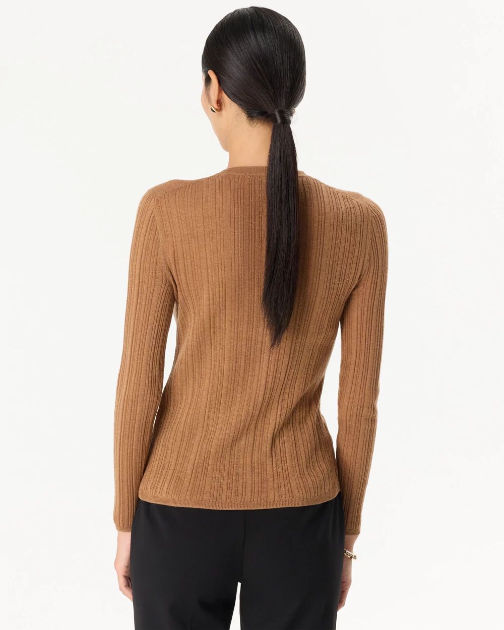 Ribbed Henley Sweater click to view larger image.