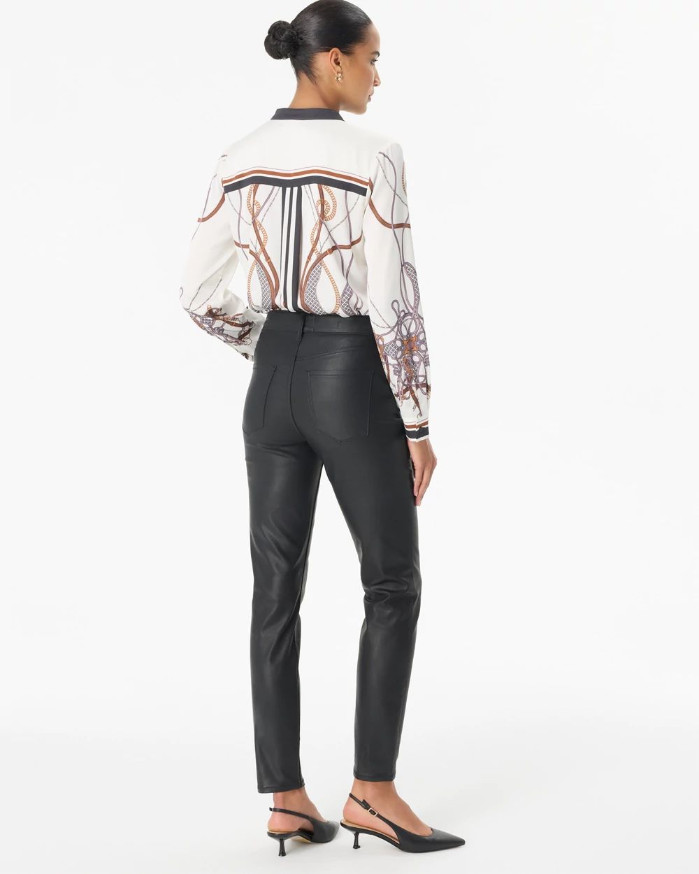 Petite Coated High-Rise Skinny Ankle Jeans click to view larger image.
