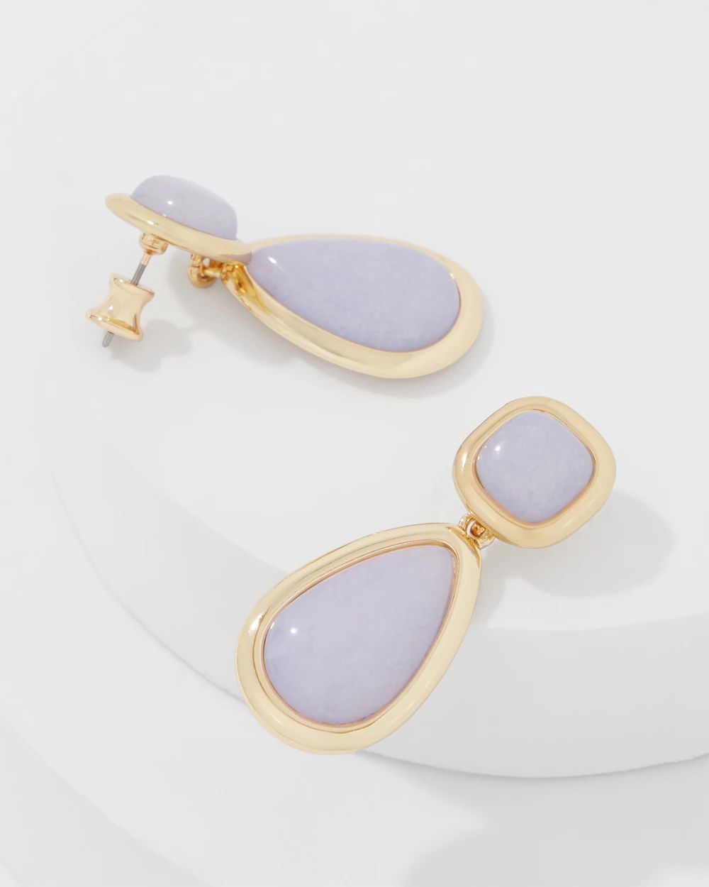 Dyed Jade Teardrop Earrings click to view larger image.