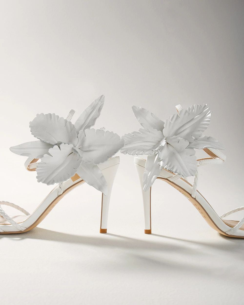 Strappy White High-Heel Sandal