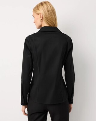 Y-Neck Poplin Shirt click to view larger image.