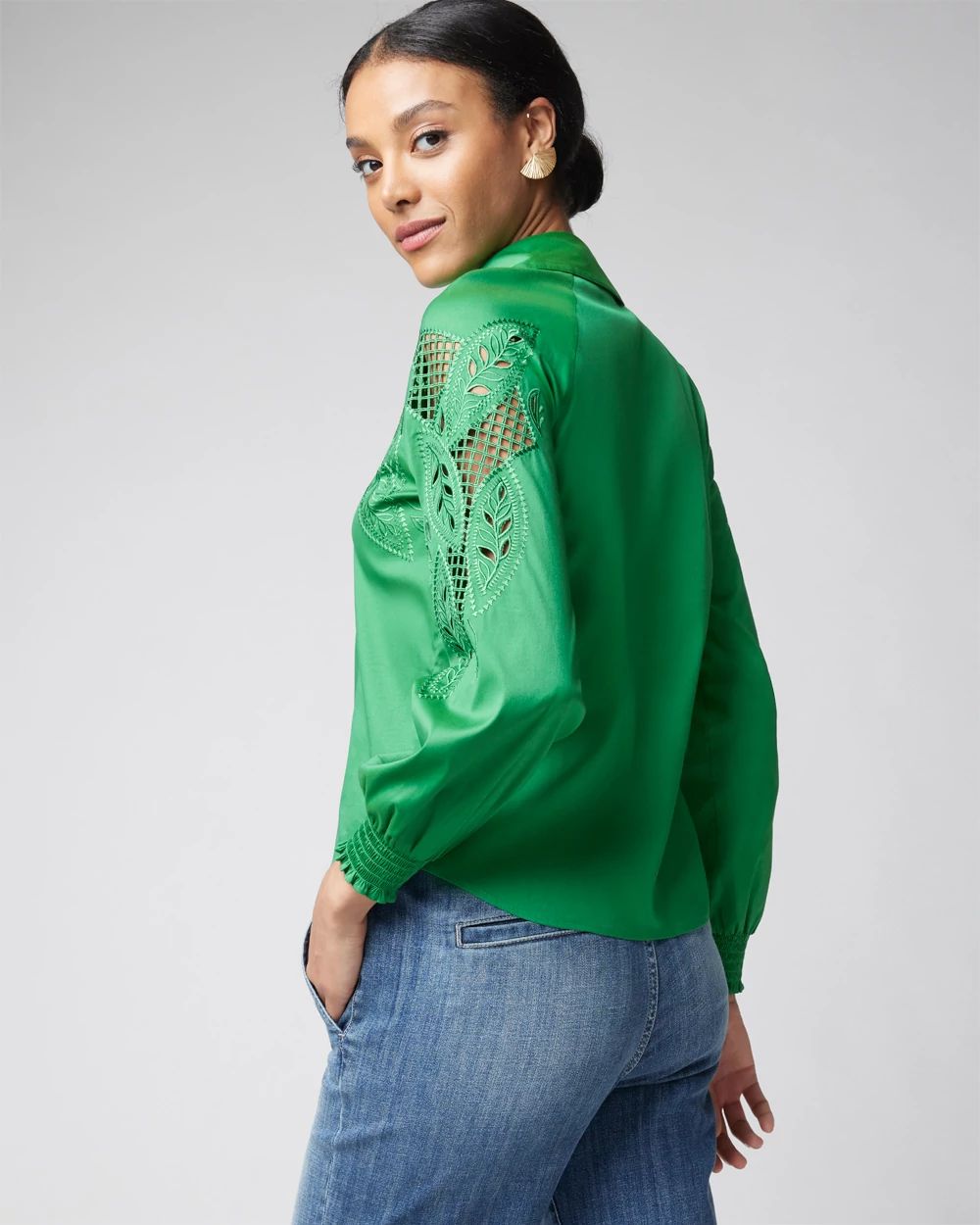 Embroidered Poplin Shirt