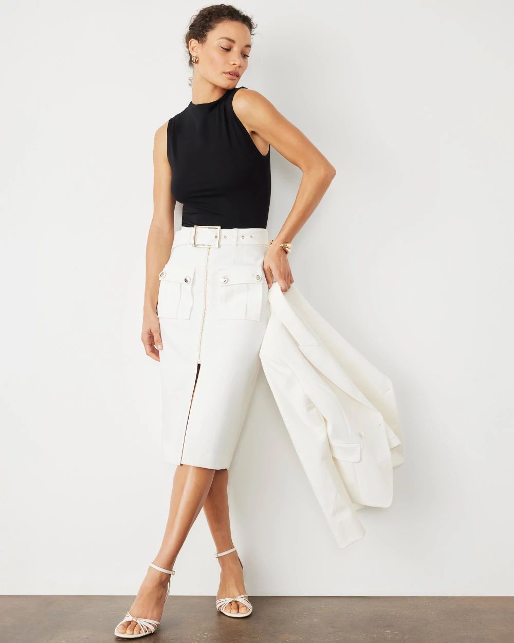 Belted Utility Skirt