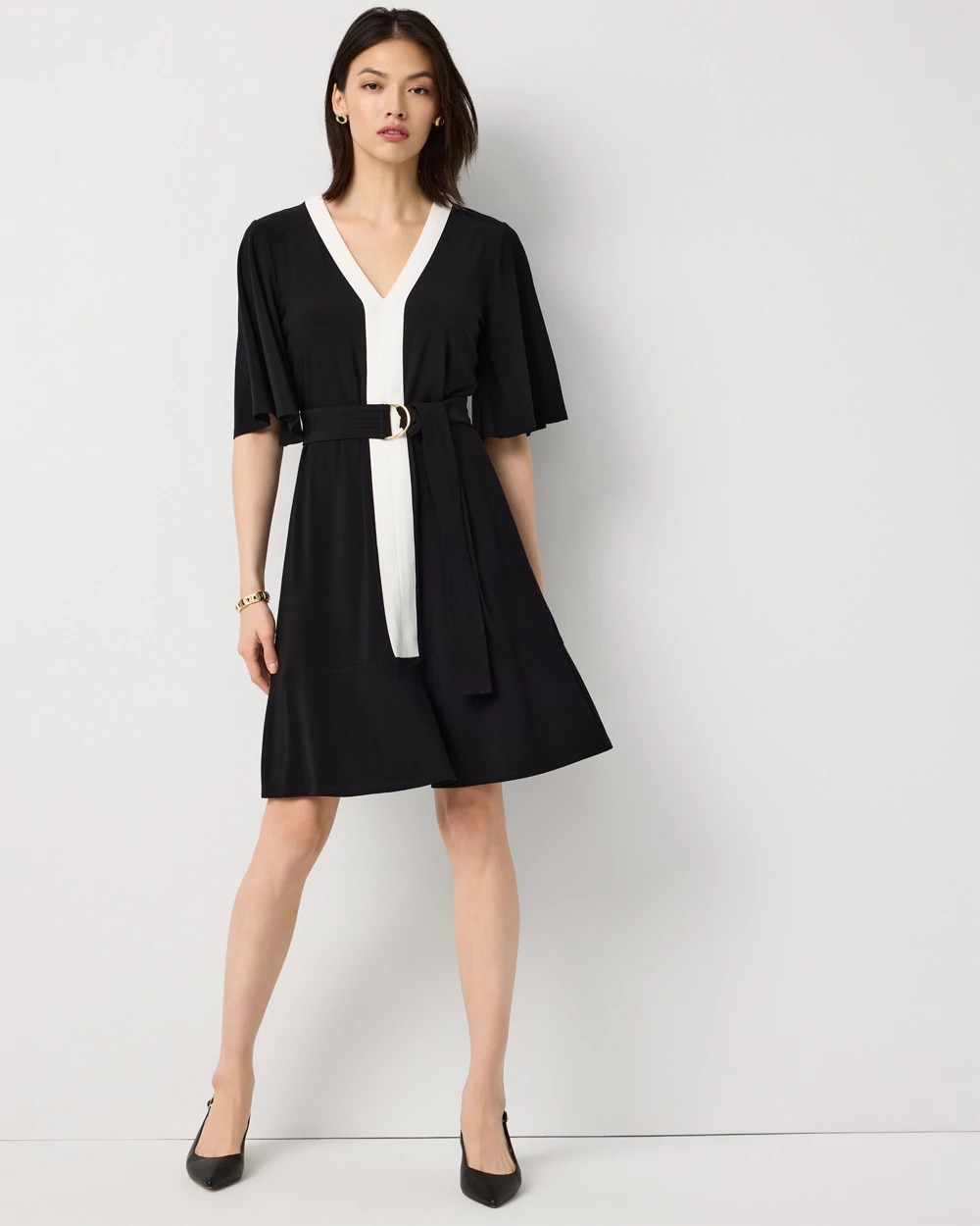 Matte Jersey Belted Kimono Dress