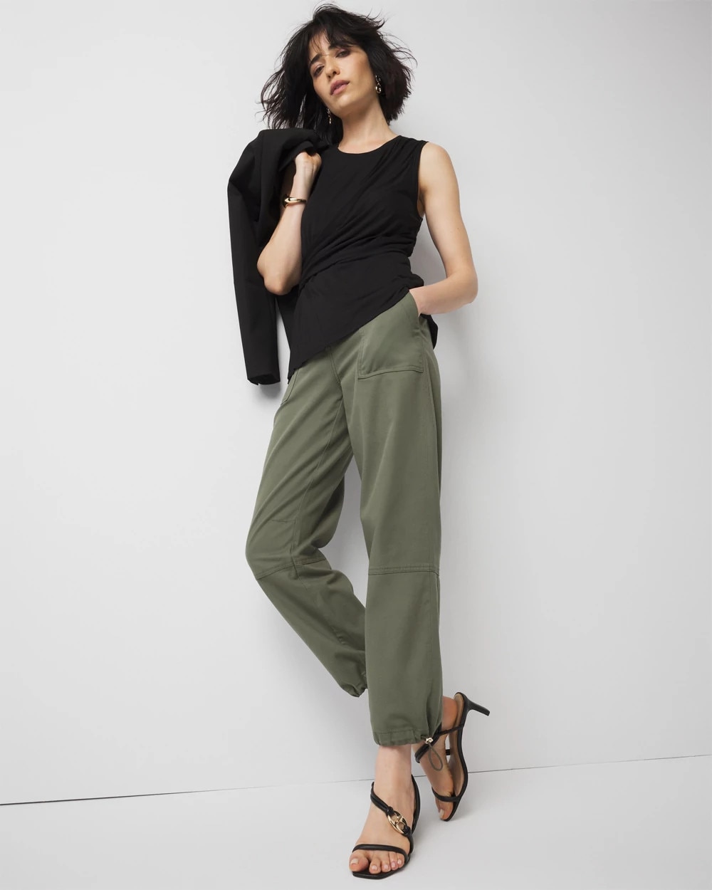 Pleated Wrap Tank Top - image 2