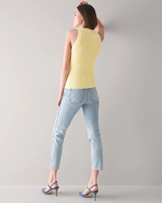 Sleeveless Mock Neck Pullover