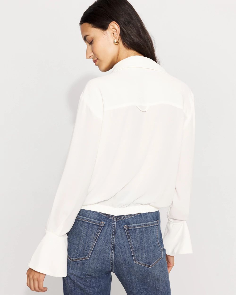 Long-Sleeve Flare Cuff Shirt