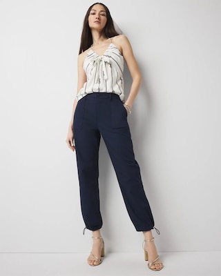Petite High-Rise Pret Relaxed Utility Ankle Pant