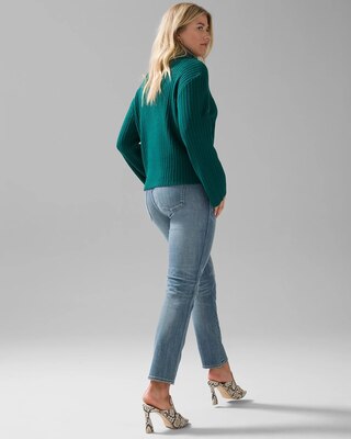 High-Rise Everyday Soft Denim™ Distressed Straight Jeans