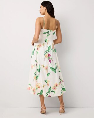 Corset Poplin Midi Dress click to view larger image.