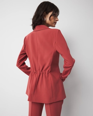 Cinched-Back One-Button Blazer click to view larger image.