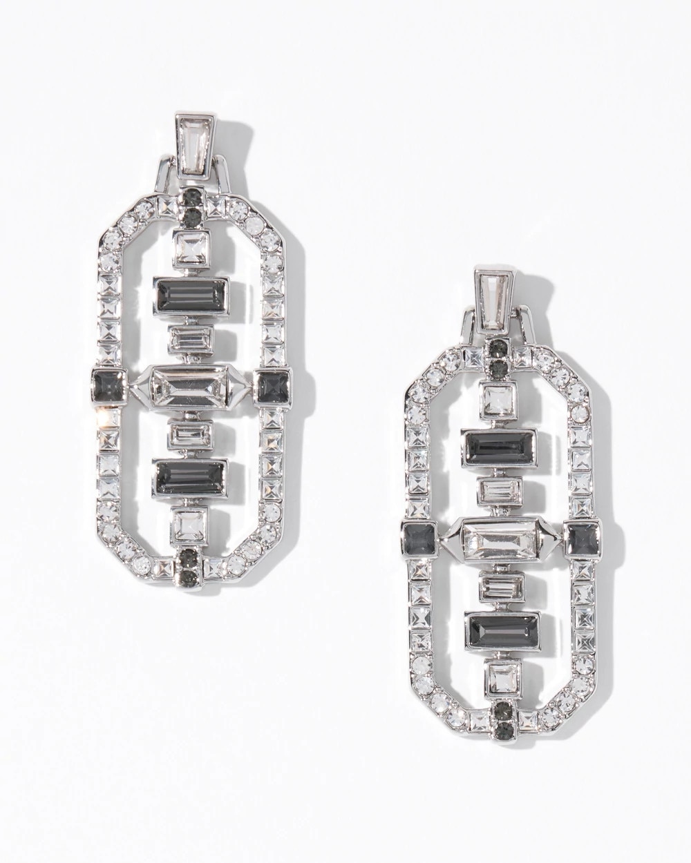 Art Deco Black Crystal Statement Earrings