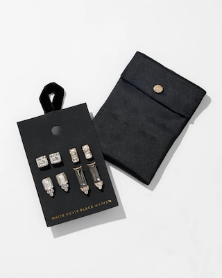 Mixed Metal 4pk Stud Earring Set