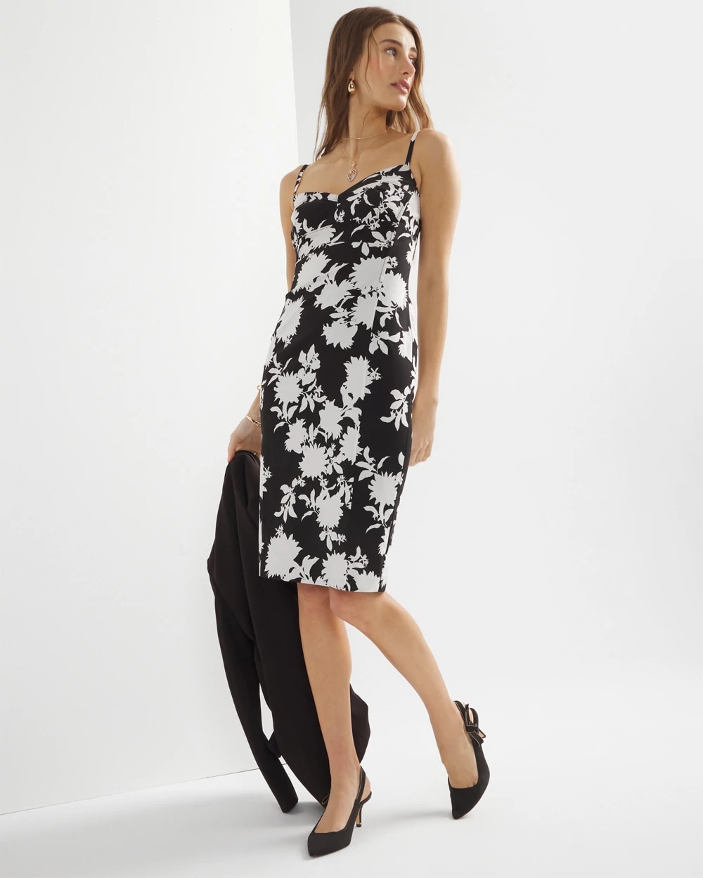 Poplin Bustier Sheath Dress