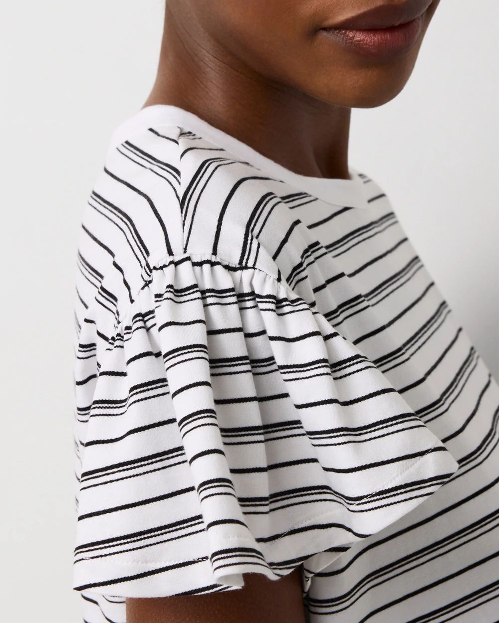 Striped Crewneck Tee click to view larger image.