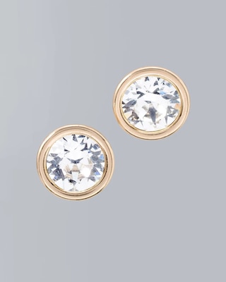 Gold Stud Earrings click to view larger image.