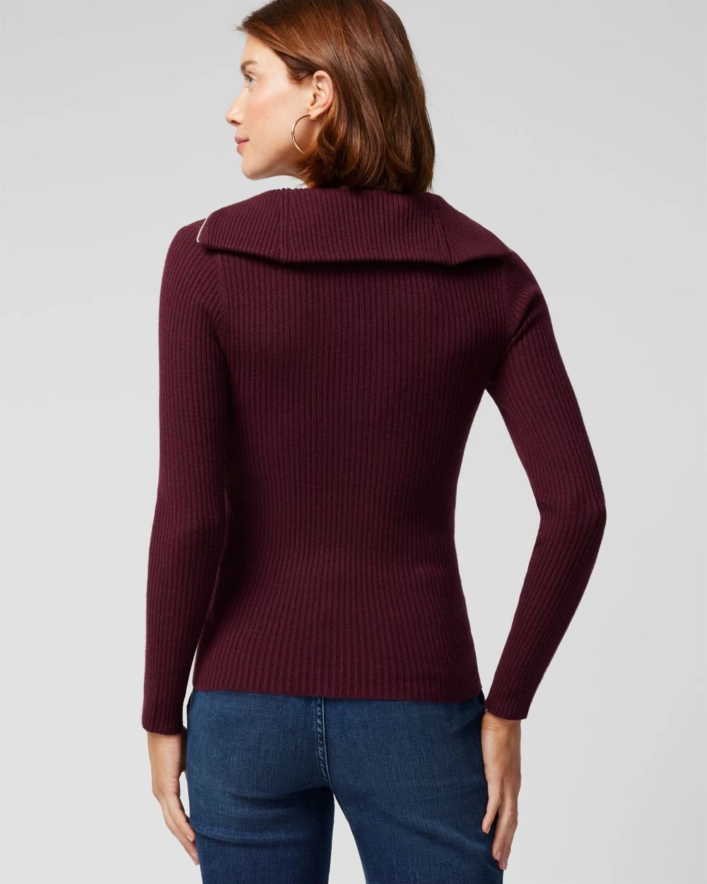 Rib Half Zip Pullover