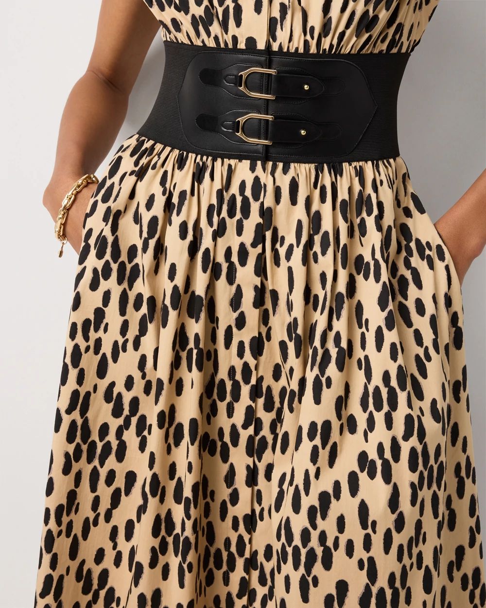 Belted Midi Dress click to view larger image.