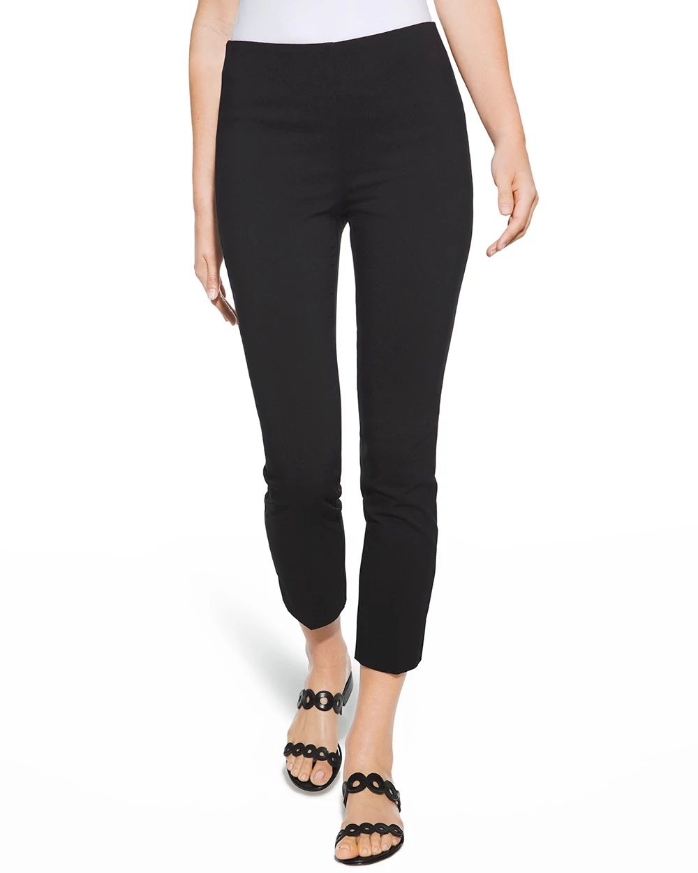 Black and white crop pants shop