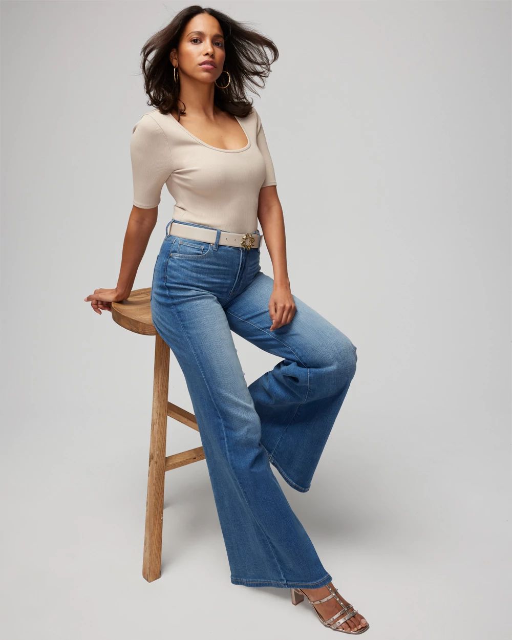 WHBM® FORME Rib Short-Sleeve Top