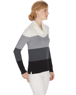 Long Sleeve Colorblock Stripe Pullover click to view larger image.