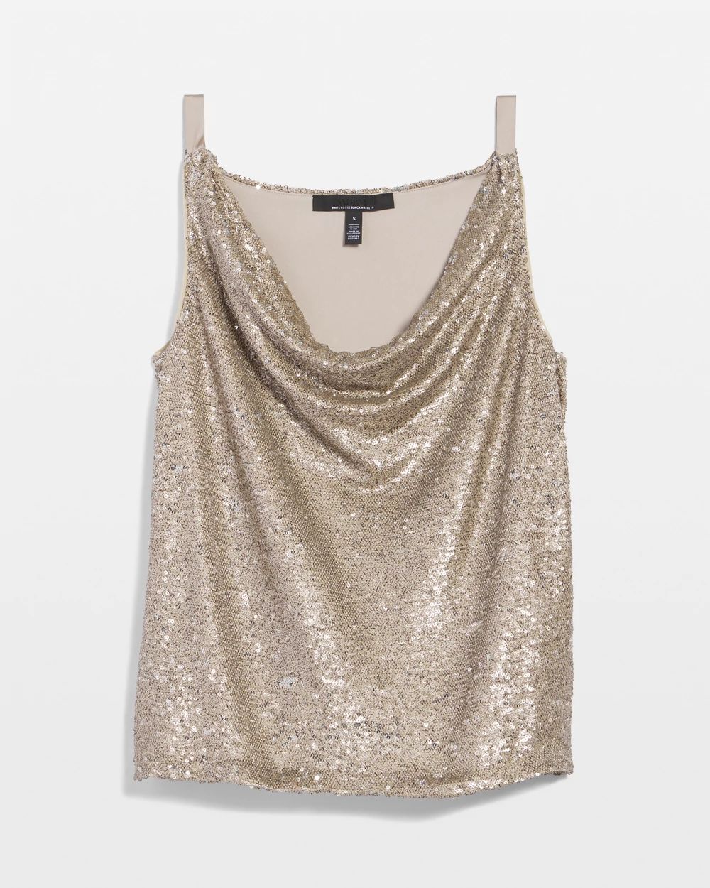 Sequin Cowl Neck Cami