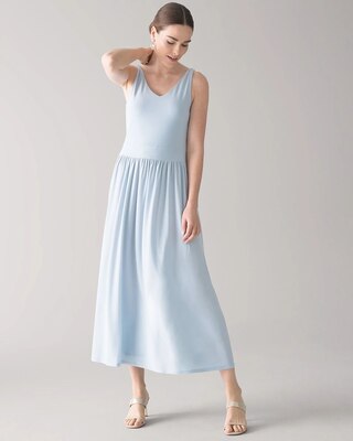 Matte Jersey Fit & Flare Midi-Dress