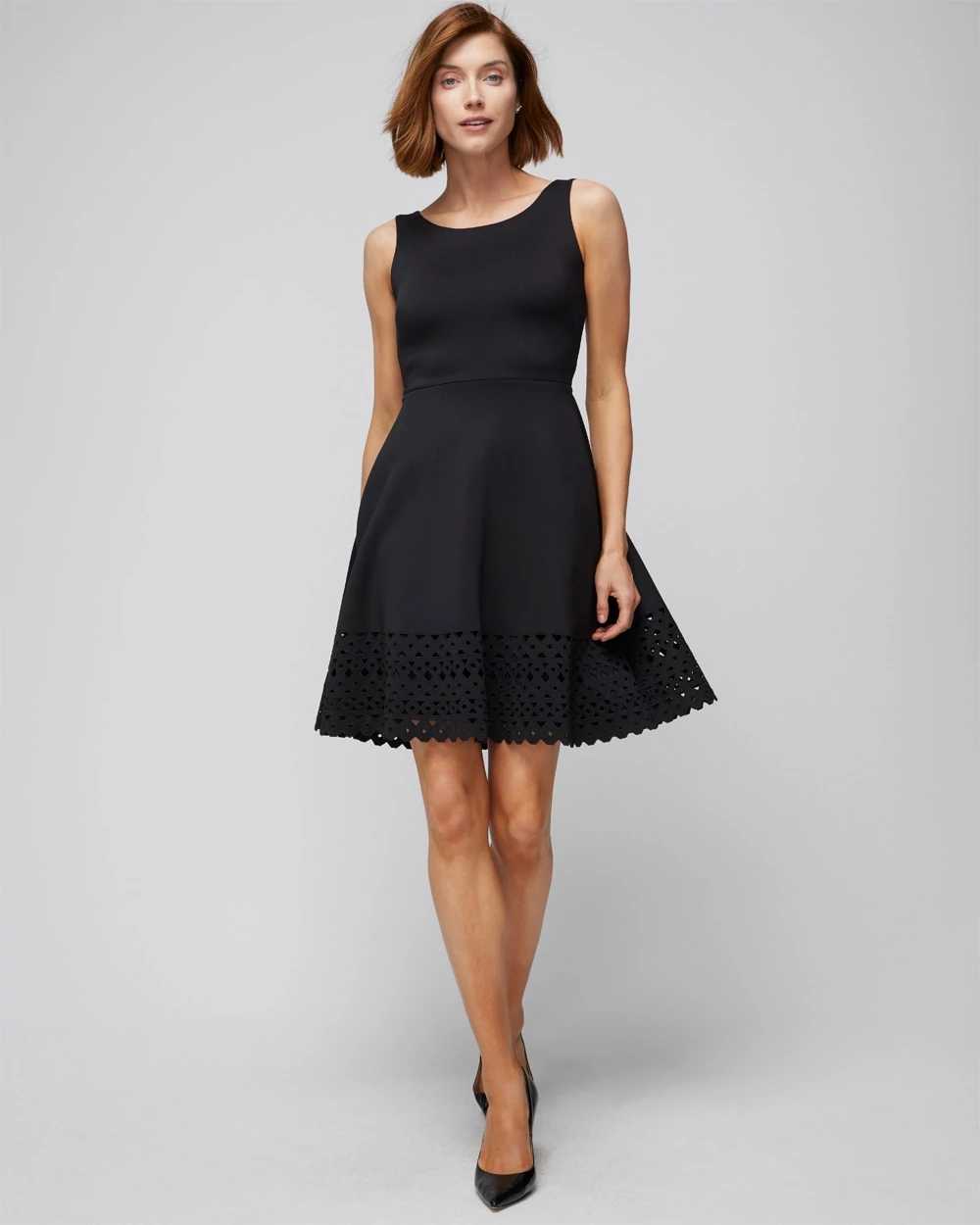 White house black market fit and flare online dress