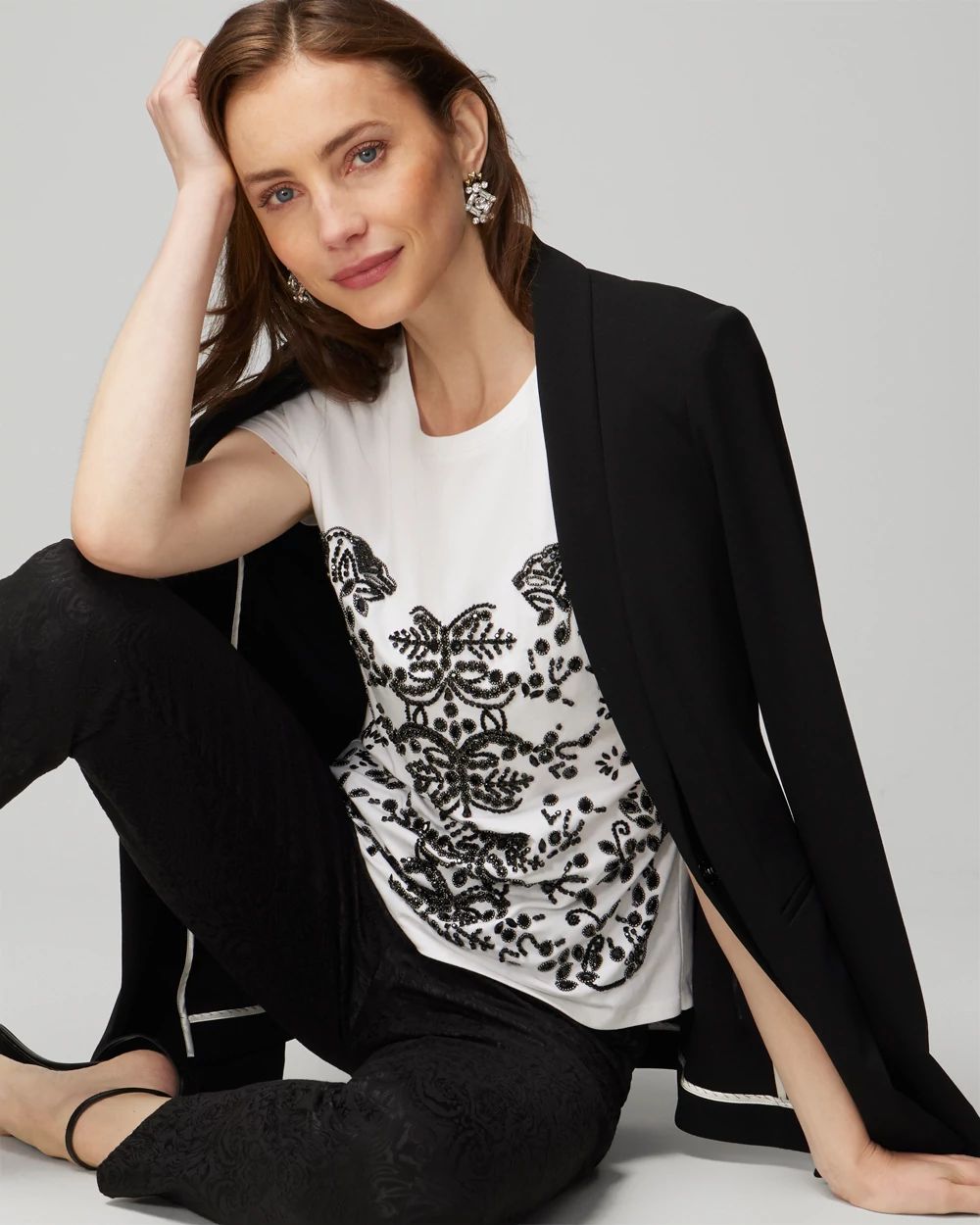 Short Sleeve Embellished Tee