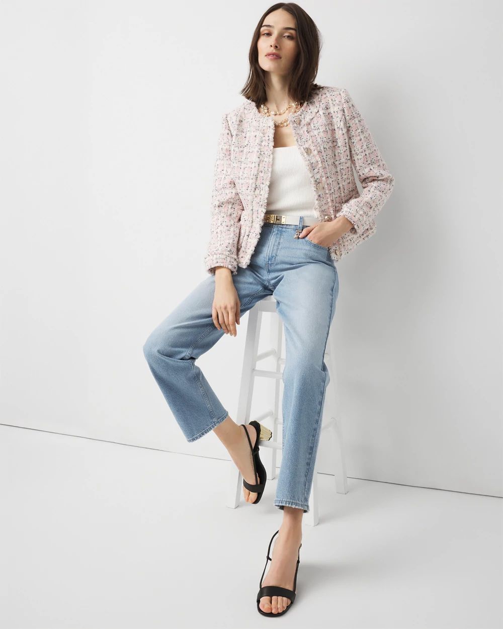 Rigid Stretch High Rise Straight Jean