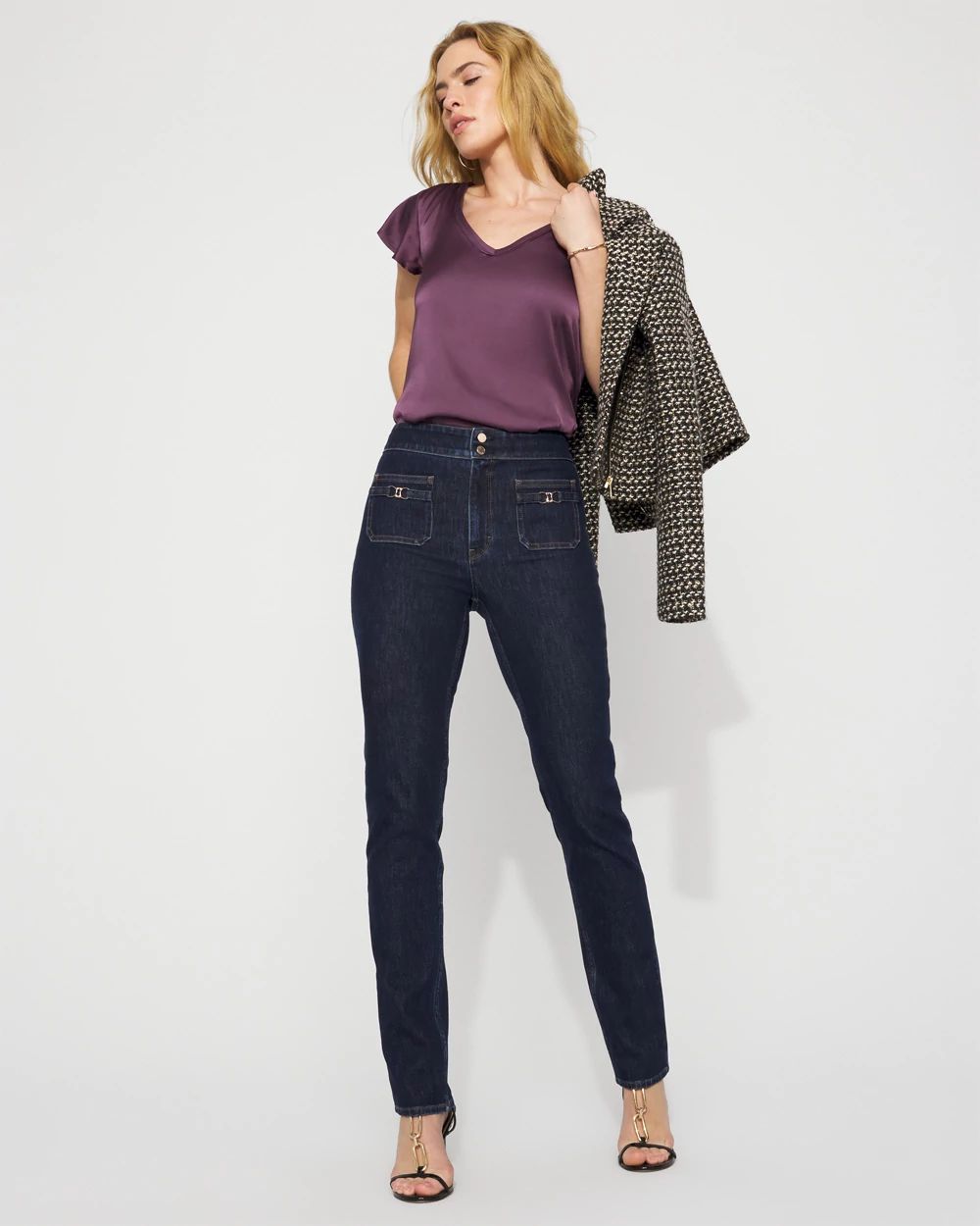 Satin-Front Glamgetter Tee click to view larger image.