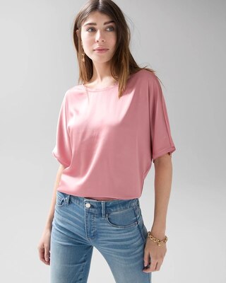 Short-Sleeve Woven Dolman