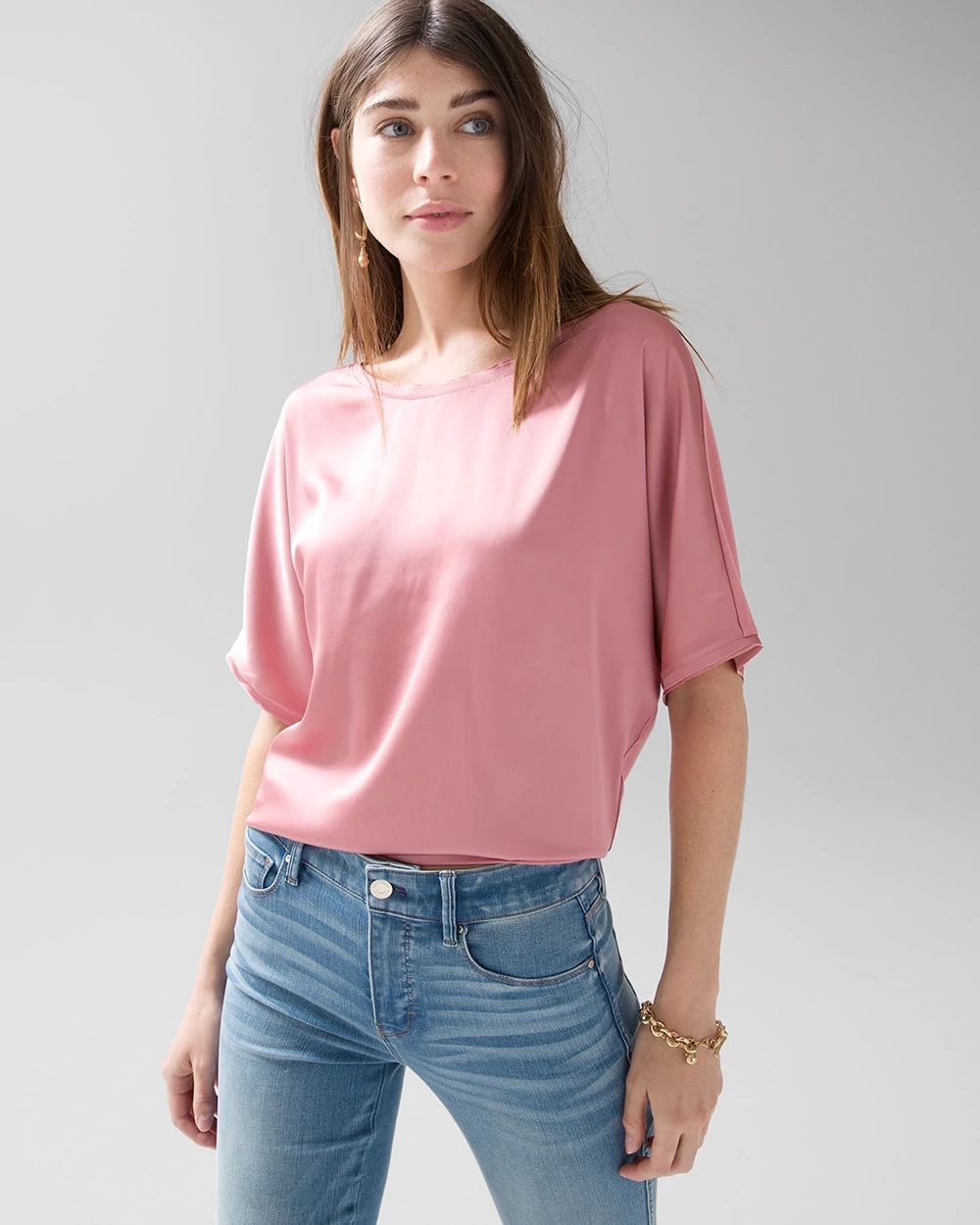 Short-Sleeve Woven Dolman
