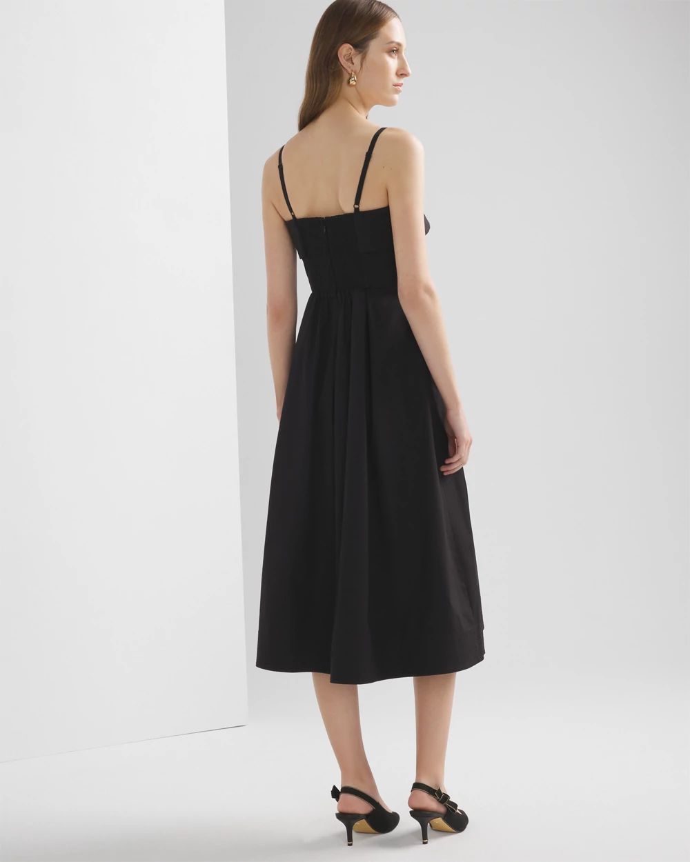 Cotton Poplin Midi Dress