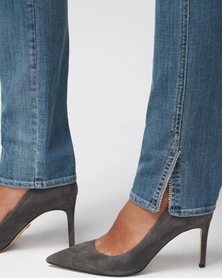 High-Rise Everyday Soft Novelty Slim Jeans With Slit