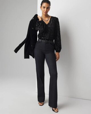 V-Neck Burnout Blouse click to view larger image.